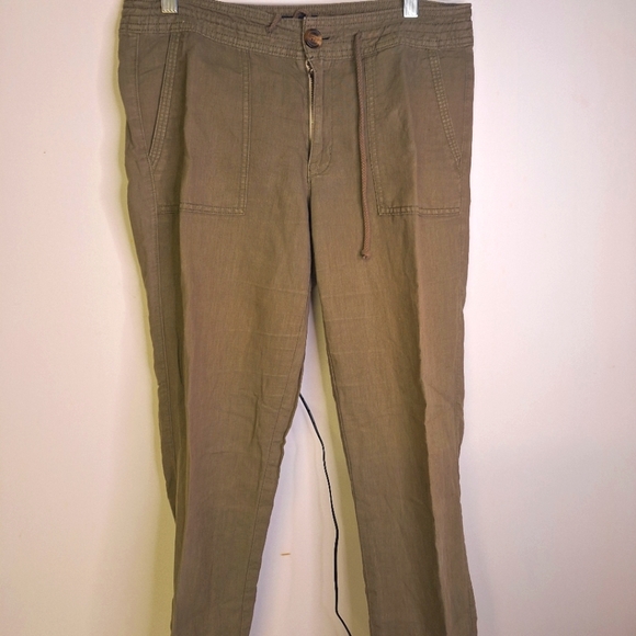 American Eagle Outfitters Pants - American Eagle Outfitters Sage Green Linen Pants Size 4